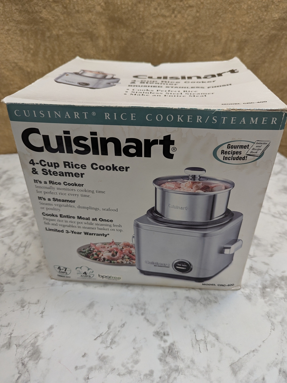 Cuisinart Silver 4-Cup Rice Cooker & Steamer